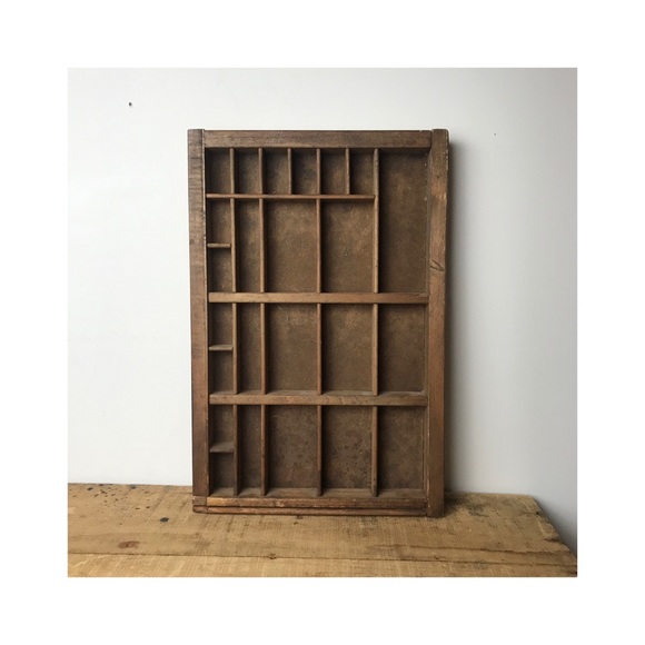 Vintage Wall Art Vintage Printers Tray Wood Display Poshmark